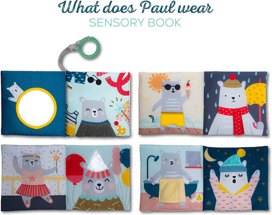 Taf Toys Activity Book Book with Soft Pages What Does Paul Wear? made of Fabric with Music for 6++ Months
