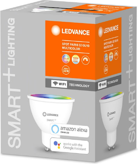 Ledvance Smart Λάμπα LED 5W για Ντουί GU10 και Σχήμα PAR16 RGBW 350lm Dimmable