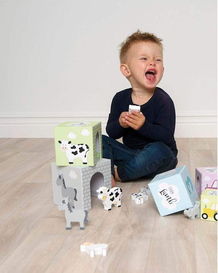 Jabadabado Παιχνίδι Στοίβαξης Stacking Cubes Animal από Ξύλο για 24+ Μηνών