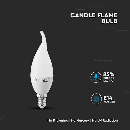 V-TAC VT-258 Λάμπα LED 5.5W για Ντουί E14 Ψυχρό Λευκό 470lm
