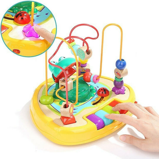Top Bright Λαβύρινθος Frog Bead Maze από Ξύλο με Ήχους για 24+ Μηνών