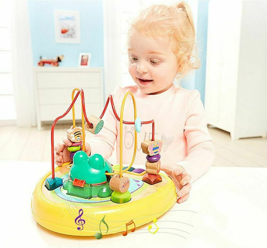 Top Bright Λαβύρινθος Frog Bead Maze από Ξύλο με Ήχους για 24+ Μηνών