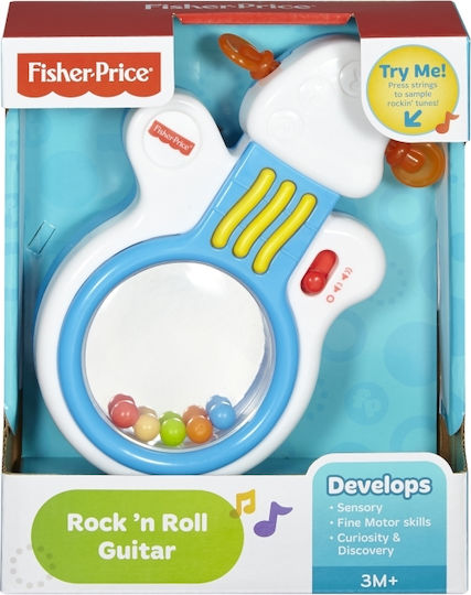 Fisher Price Instrument Muzical Rock 'n Roll Guitar cu muzică pentru 3++ Luni