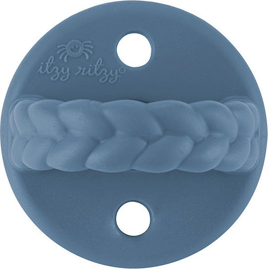 Itzy Ritzy Sweetie Ορθοδοντικές Πιπίλες Σιλικόνης Braids - Blue για 0-6 μηνών 2τμχ