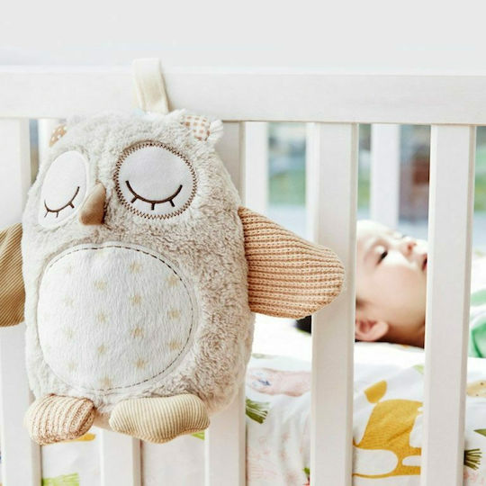 Cloud b Nighty Night Owl Baby-Schlaftröster aus Stoff mit weißen Klängen für Neugeborene