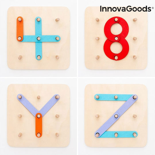 InnovaGoods Βρεφικό Παιχνίδι Παιχνίδι Εκμάθησης Αριθμών και Γραμμάτων Koogame από Ξύλο για 36+ Μηνών