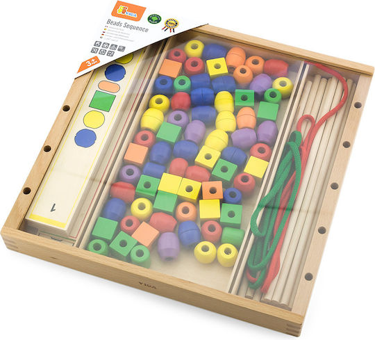 Viga Toys Lacing Toy Beads Sequence made of Wood