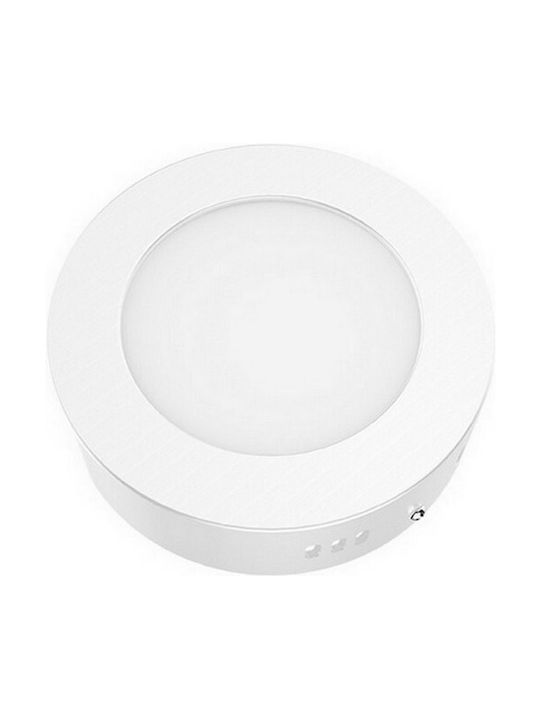 Aca Round Plastic Recessed Spot with Integrated LED and Warm White Light 6W 400lm White 12x12cm.