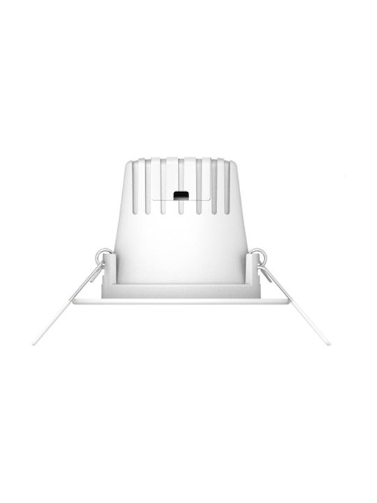 Elvhx Round Metallic Recessed Spot with Integrated LED and Natural White Light White 1pcs