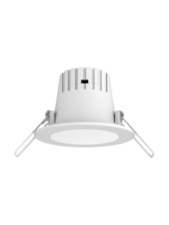 Elvhx Rund Metallisch Einbau Spot mit integriertem LED und Natürliches Weißes Licht Weiß 1Stück
