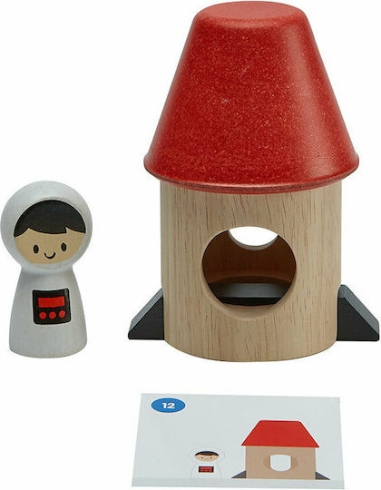 Plan Toys Όχημα Διαστημόπλοιο από Ξύλο για 24+ Μηνών