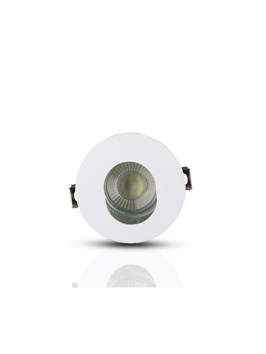 V-TAC Round Metallic Frame for Spot GU10 White 7.5x7.5cm. 1pcs