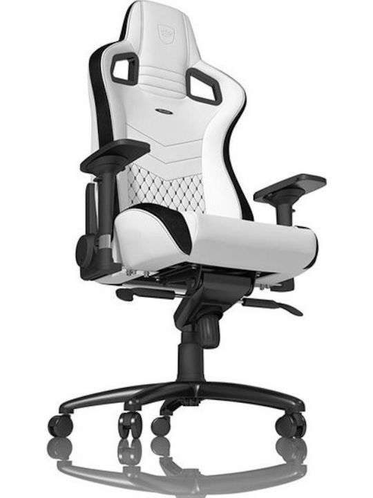 Noblechairs Epic Καρέκλα Gaming Δερματίνης με Ρυθμιζόμενα Μπράτσα Μαύρο/Λευκό