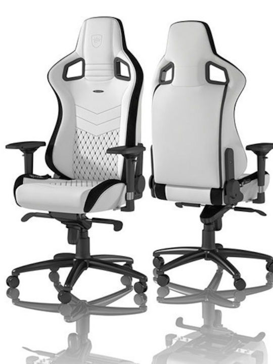 Noblechairs Epic Καρέκλα Gaming Δερματίνης με Ρυθμιζόμενα Μπράτσα Μαύρο/Λευκό