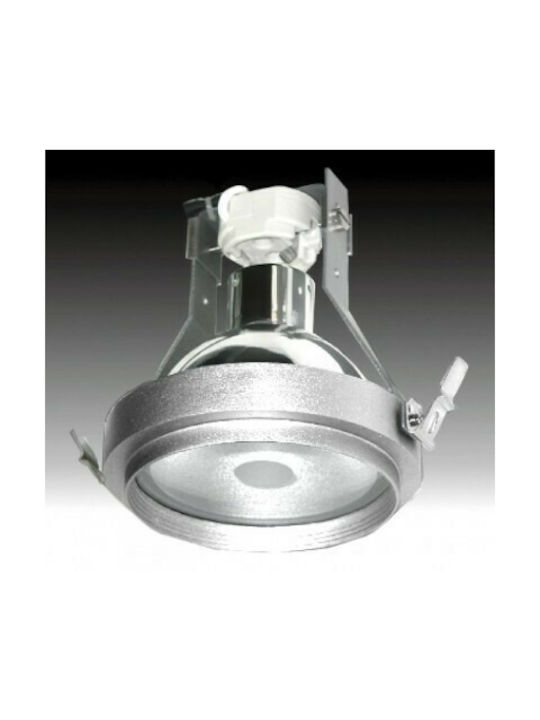 Aca Round Plastic Recessed Spot with Socket G12 Silver