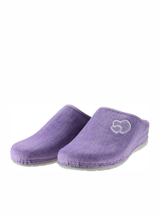 FILD ALTEA- Women's Winter - slippers with leather anatomical midsole - Purple