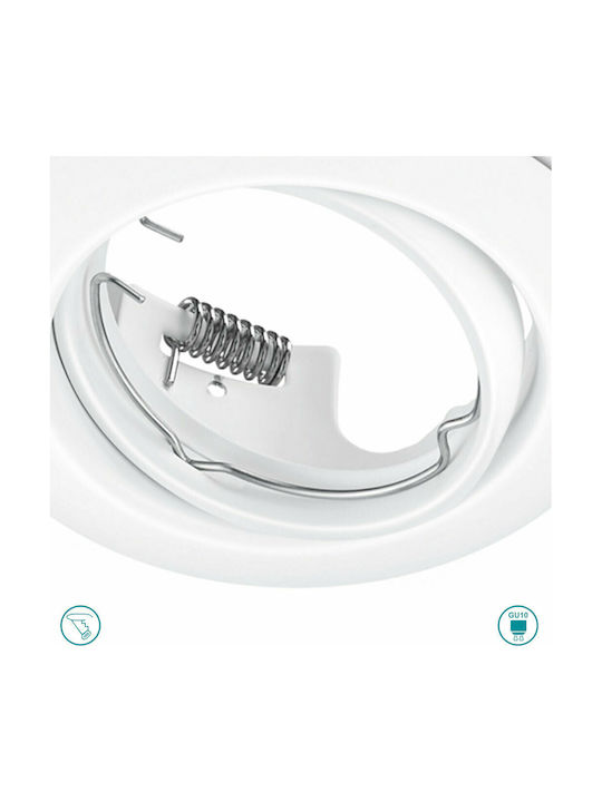 Trio Lighting Jura Rund Metallisch Rahmen für Spots GU10 Weiß 1Stück