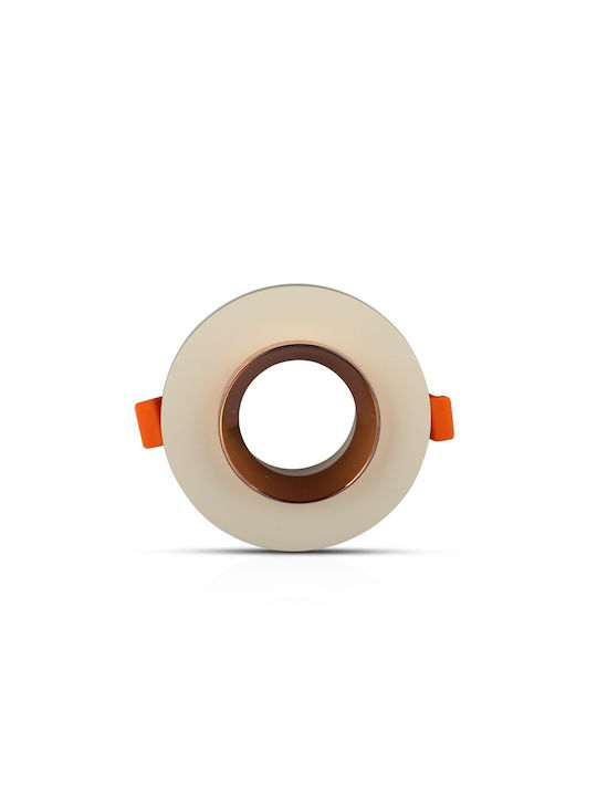 V-TAC Round Metallic Frame for Spot GU10 Copper 8x8cm. 1pcs