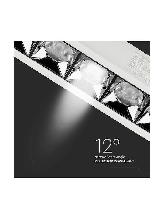 V-TAC Rectangle Metallic Recessed Spot with Integrated LED and Warm White Light Black 13x5.4cm. 1pcs