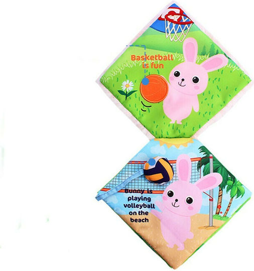 Jollybaby Activity Book Bunny Book made of Fabric with Sounds for 0++ Months