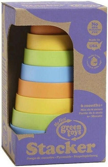 Green Toys Παιχνίδι Στοίβαξης Πυραμίδα Κυλίνδρων για 6+ Μηνών