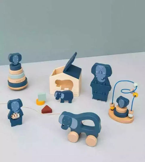 Trixie Shape Sorting Toy House Mr. Elephant made of Wood for 18++ Months