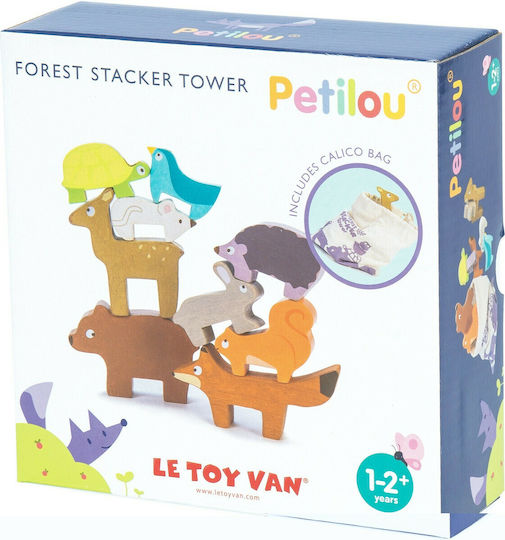 Le Toy Van Stacking Toy Balancing Animals Petilou made of Wood for 12++ Months
