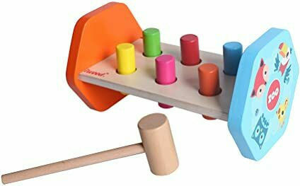 iwood Hammer Toy Peg & Hummer made of Wood for 12++ Months