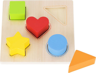 Goki Formsortierspielzeug Colour and Shape Assorting Board aus Holz für 12++ Monate