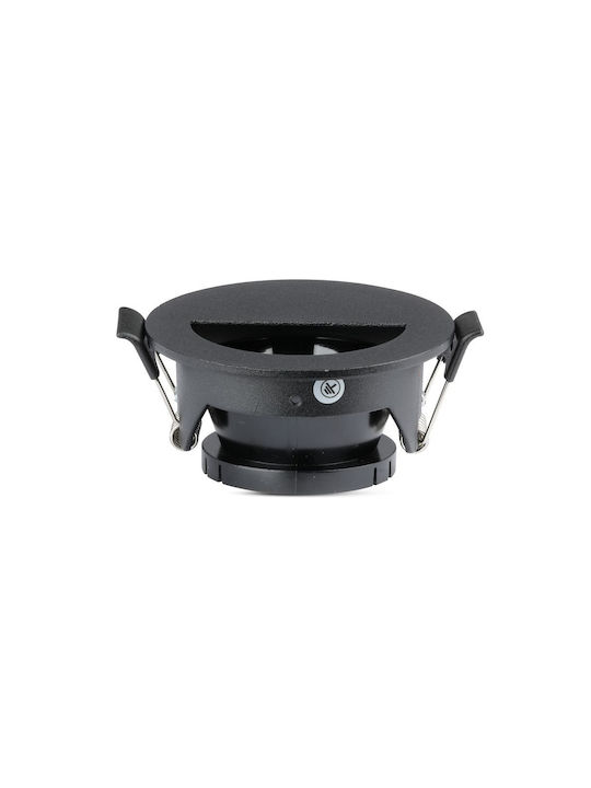 V-TAC Rund Metallisch Rahmen für Spots GU10 Schwarz 8.3x8.3cm. 1Stück