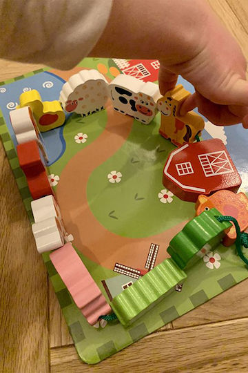 Jumini Baby Toy Farm Game made of Wood for 12++ Months