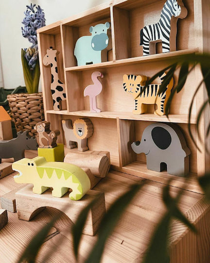 Jabadabado Ζωάκι Shelfs with Safari Animals από Ξύλο για 24+ Μηνών