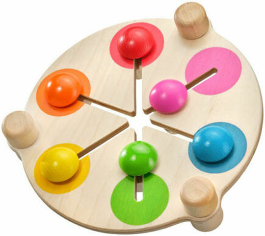 Selecta Shape Sorting Toy Color Board with Double-Sided Shapes made of Wood for 24++ Months