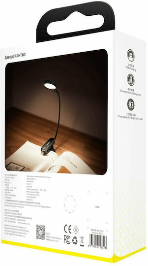 Baseus Book Light LED with Clip Black