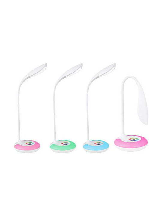 Spot Light LED Φωτιστικό Γραφείου με Εύκαμπτο Βραχίονα σε Λευκό Χρώμα