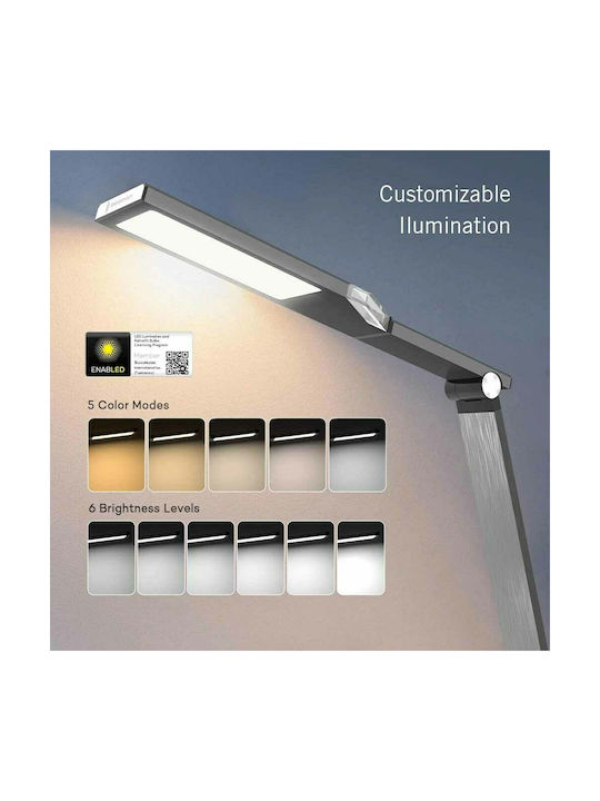 TaoTronics LED Office Lamp Foldable in Gray Color