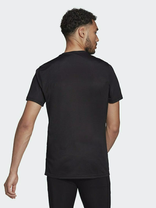 Adidas Own The Run Ανδρικό T-shirt Black / Reflective Silver Μονόχρωμο