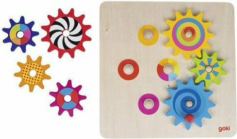Goki Baby Toy Cogwheel Game made of Wood for 36++ Months