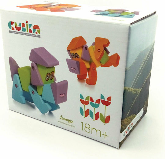 Cubika Animal Dog Acrobat made of Wood for 18++ Months