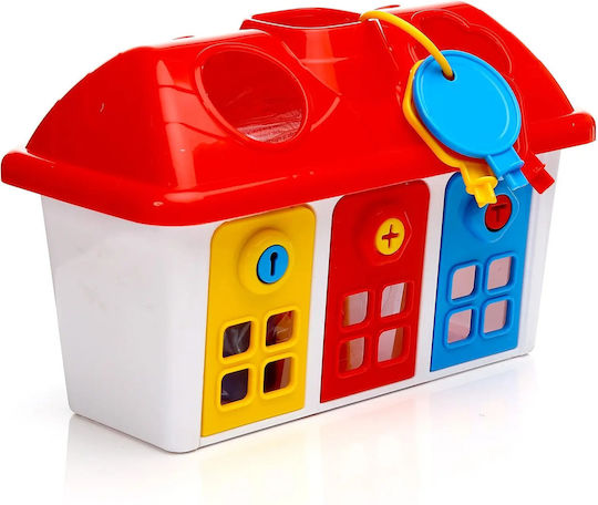 Dolu Παιχνίδι Ταξινόμησης Σχημάτων Shape Sorter Happy House with Lockable Doors για 12+ Μηνών