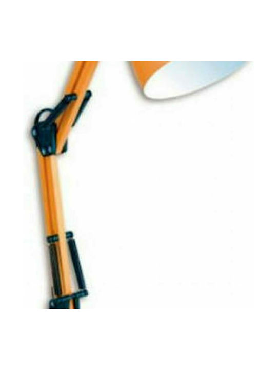 Aca Kingston Office Lamp with Foldable Arm for Socket E27 in Orange Color