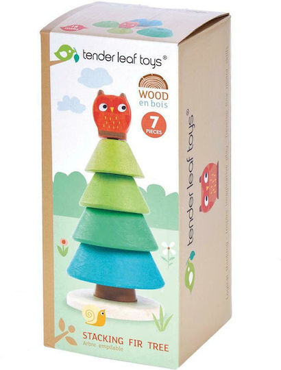 Tender Leaf Toys Jucărie de Stivuire Joc de stivuire brad din Lemn pentru 18++ Luni