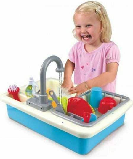 Playgo Sink With Faucet & Kitchenware for 3+ Years 20pcs