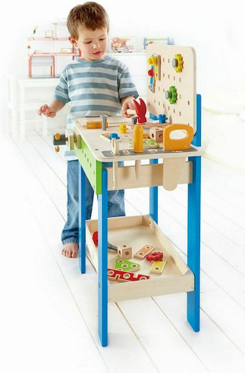Hape Kids Wooden Workbench for 3+ Years 13 cm 35 Pieces