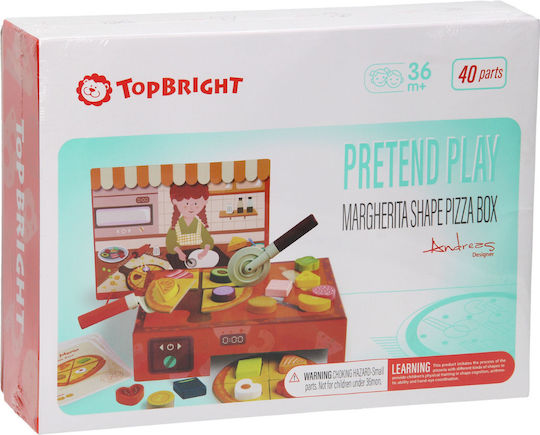 Top Bright Cuptor cu Pizza din Lemn pentru 3+ Ani 40 Bucăți