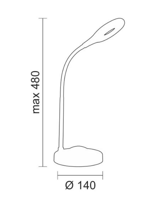 Spot Light LED Schreibtischlampe mit flexiblem Arm in Weiß Farbe