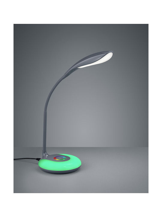 Trio Lighting Krait LED Schreibtischlampe mit flexiblem Arm in Gray Farbe