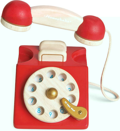 Le Toy Van Children's Household Appliance Vintage Phone made of Wood