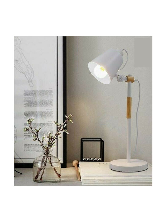 GloboStar Verity Office Lamp for Socket E27 in White Color
