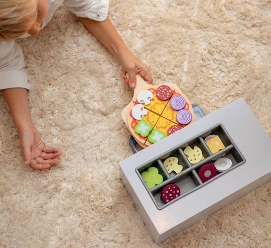 Gerardo’s Toys Cuptor de Pizza cu Accesorii din Lemn pentru 3+ Ani